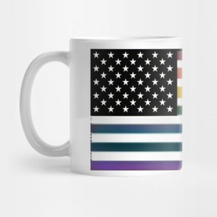 Rainbow American Flag Mug